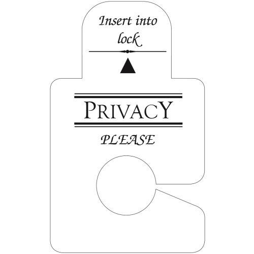 Universal 3-Way Electronic Keyless Entry DND Sign, Off White/Black Print
